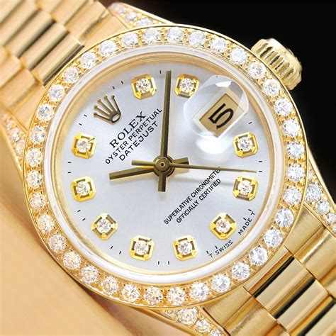 women rolex with diamonds|rolex diamond bezel watches.